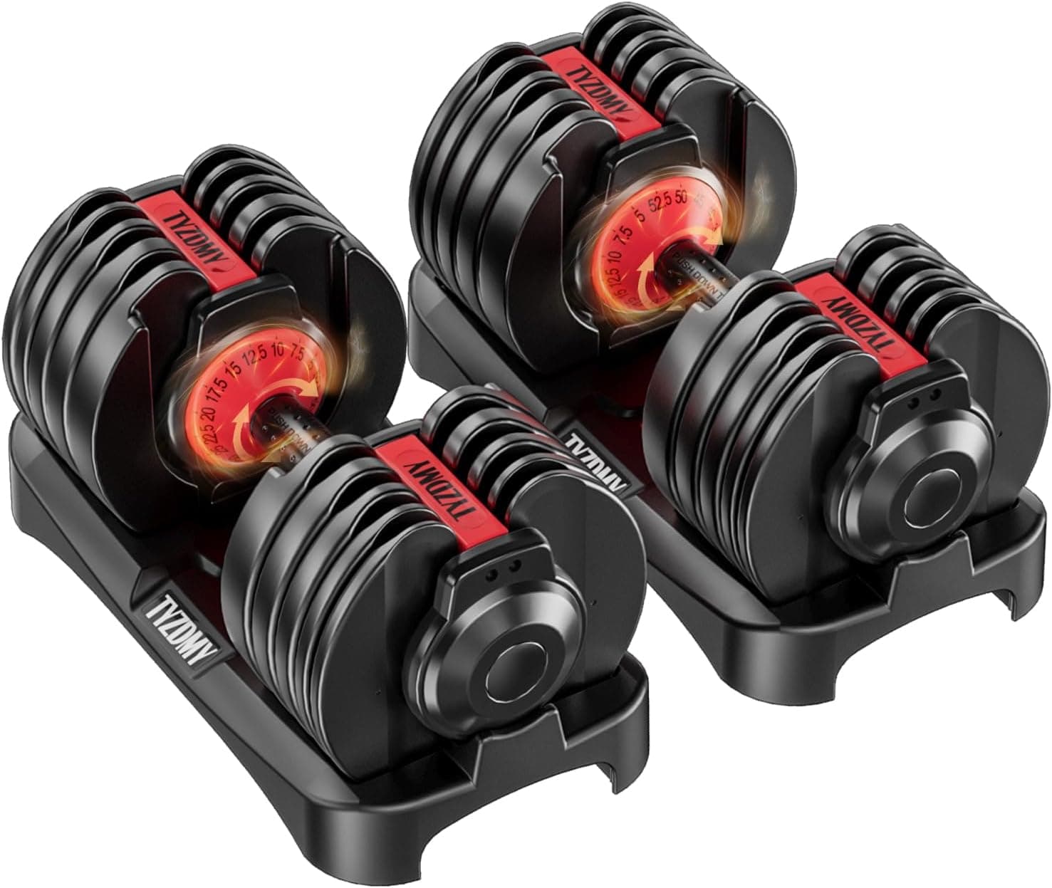 Amazon product: Adjustable Dumbbells Set of 2, 52.5 lbs pair for backyard studio construction